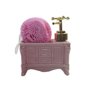 PORTA SABONETE LIQUIDO RETRÔ COM ESPONJA 350 ML - 2KB99117-RS