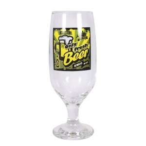TAÇA DE VIDRO FLORIPA PARA CERVEJA RETRÔ ONLY FRESH BEER - 300 ML - 17 CM - MODELO 04 - 07732-4