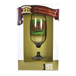 TAÇA DE VIDRO FLORIPA PARA CERVEJA RETRÔ ICE COULD BEER - 300 ML - 17 CM - MODELO 05 - 07732-5