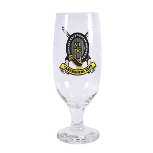 TAÇA DE VIDRO FLORIPA PARA CERVEJA RETRÔ CARABINIERS BEER- 300 ML - 17 CM - MODELO 07 - 07732-7