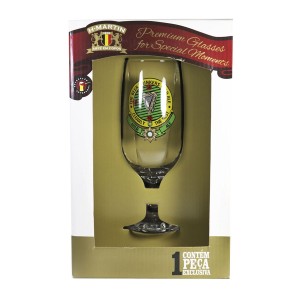TAÇA DE VIDRO FLORIPA PARA CERVEJA RETRÔ MILD ALE -  300 ML - 17 CM - MODELO 08 - 07732-8
