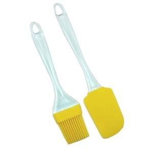KIT COM ESPATULA E PINCEL DE SILICONE PARA COZINHA 2 PÇS - WF0630-AM