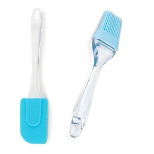 KIT COM ESPATULA E PINCEL DE SILICONE PARA COZINHA 2 PÇS - WF0630-AZ