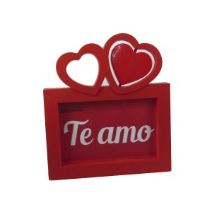PORTA RETRATO DE PLASTICO COM 2 CORAÇÕES 10X15 HP65838-RS