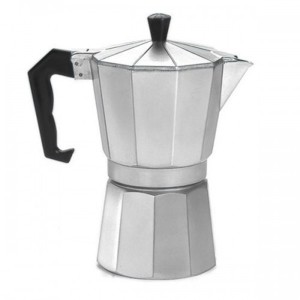 CAFETEIRA TIPO ITALIANA DE ALUMINIO 300 ML PARA 6 XICARAS  50 ML - NS1318