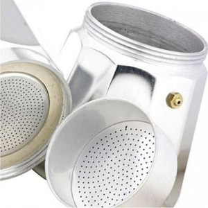 CAFETEIRA ALUMÍNIO TIPO ITALIANA 3 XÍCARAS 150 ML - NS1555