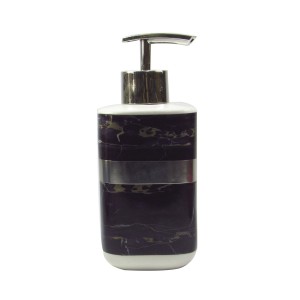PORTA SABONETE LIQUIDO DE PORCELANA ESTAMPA MARMORIZADA DE  400 ML - 0563