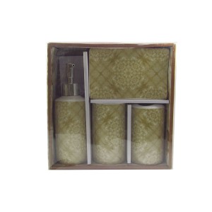 KIT DE BANHEIRO DE CERAMICA COM 4 PÇS 250 ML 312-A