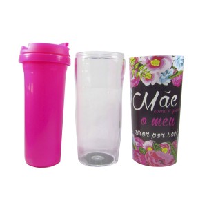 COPO DE PLÁSTICO COM TAMPA ROSQUEAVÉL PARA PERSONALIZAÇÃO 380 ML - HG83531-PK