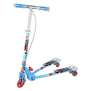 PATINETE INFANTIL DOBRAVEL 3 RODAS COM LUZ E FREIO RADICAL FROG ATÉ 50 KG - DMR5509-AZ