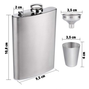 KIT PARA WISKY 4 PECAS EM INOX NA CAIXA