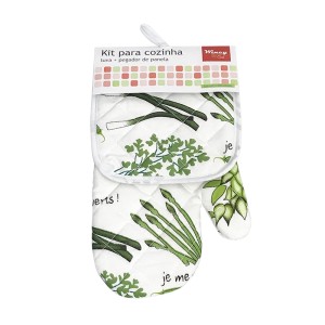 KIT PARA COZINHA LUVA E PEGADOR VEGETAIS - CLA0101