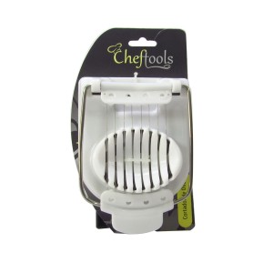 FATIADOR DE OVOS EM PLASTICO E INOX BRANCO - CT10092