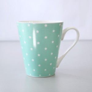 CANECA  EM PORCELANA 340 ML ESTAMPA ESTRELA-PRC10001-VD