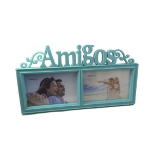 PORTA RETRATO DE PLASTICO DUPLO AMIGOS 10X15 - PR001A-TI