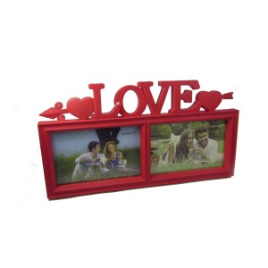 PORTA RETRATO DE PLASTICO DUPLO LOVE 10X15 - PR003L-VM