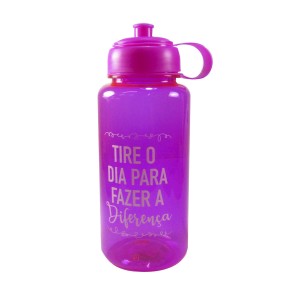 GARRAFA PLASTICA SQUEEZE 1.L TIRE O DIA PARA FAZER A DIFERENÇA - 95351-PK