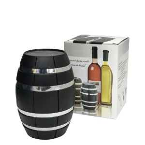 KIT VINHO BARRIL COM 3 ACESSORIOS PRETO - 608012