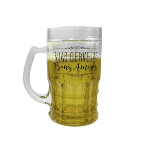 CANECA PARA CHOPP PLASTICO 400ML BOAS CERVEJAS BONS AMIGOS - 99905-1