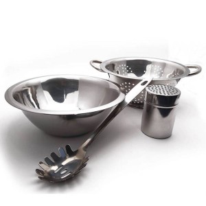 KIT PARA MASSA EM INOX COM 4 PEÇAS - 2244