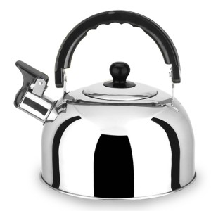 CHALEIRA INOX COM ALÇA E BICO COM APITO - 2L - 3888