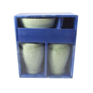 KIT DE BANHEIRO EM PORCELANA 3 PÇS 200 ML - 2KB99357-CZ