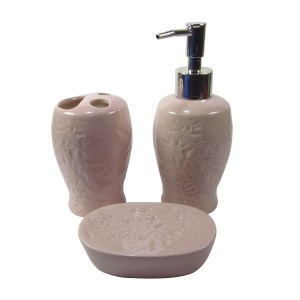 KIT DE BANHEIRO EM PORCELANA 3 PÇS 200 ML - 2KB99357-RS