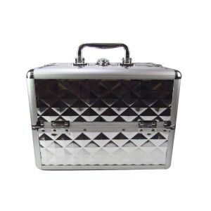MALETA PARA MAQUIAGEM EM ALUMÍNIO 26X18X19 - HC82342-PTA