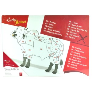 TABUA DE CORTE ANTI RESÍDUOS 35 X 25 CM DE VIDRO - VDA2562P-1