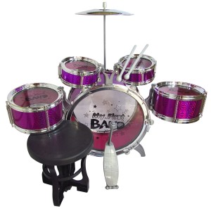 MINI BATERIA MUSICAL DE PLÁSTICO COM 10 PCS - 4905-RS
