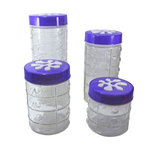 JOGO DE POTES PARA MANTIMENTOS 4 PEÇAS 750/1150/1600/2100ML - VDA0403 -LL