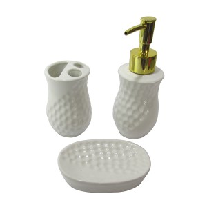 KIT DE BANHEIRO EM PORCELANA 3 PÇS - 2KB99363-BR