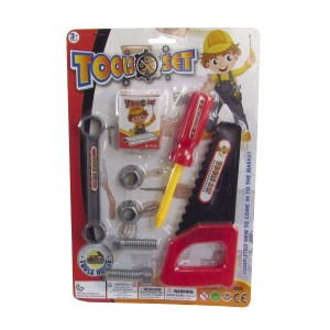 BRINQUEDO KIT FERRAMENTAS DE PLASTICO COM 11 PEÇAS - COM INMETRO - JB381