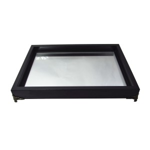 BANDEJA ESPELHADA DE MADEIRA COM PÉS DE METAL 22X32CM - 5006-PT