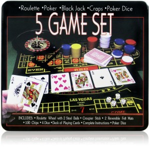 JOGO DE FICHAS PARA POKER 100 FICHAS PLASTICO NA LATA - MB87055