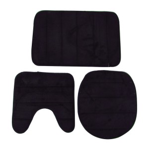 JOGO DE TAPETE PARA BANHEIRO DE POLIÉSTER COM 03 PCS - 95003-PT