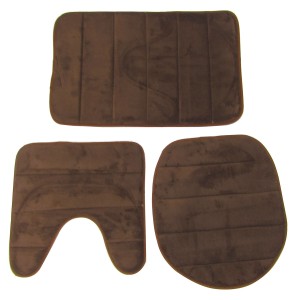 JOGO DE TAPETE PARA BANHEIRO DE POLIÉSTER COM 03 PCS - 95003-MR