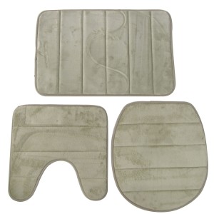 JOGO DE TAPETE PARA BANHEIRO DE POLIÉSTER COM 03 PCS - 95003-BG