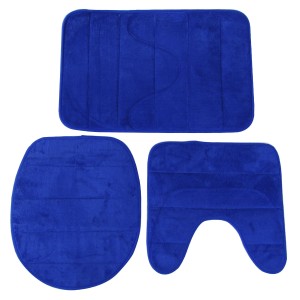 JOGO DE TAPETE PARA BANHEIRO DE POLIÉSTER COM 03 PCS - 95003-AZ