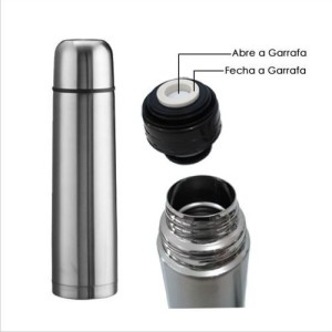 GARRAFA ISOTERMICA 750ML COM TAMPA EM INOX - 94702