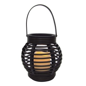 LUMINÁRIA DE PLÁSTICO MARROM COM LUZ DE LED - HD61217