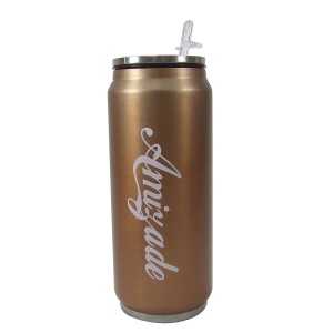 GARRAFA DE ALUMÍNIO TÉRMICA 300 ML COM FRASE - AMIZADE - HG85036-CO