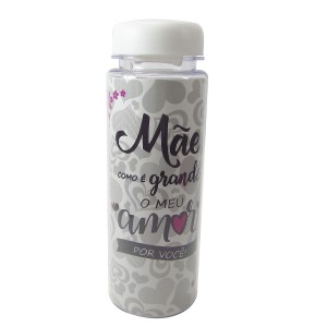 GARRAFA DE PLÁSTICO COM TAMPA ROSQUEAVÉL 500 ML - HG79046-BR