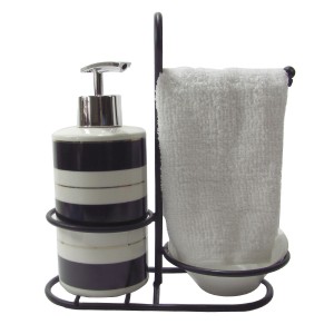 JOGO PARA BANHEIRO DE PORCELANA  BRANCO 03 PEÇAS -1350-LISTRAS