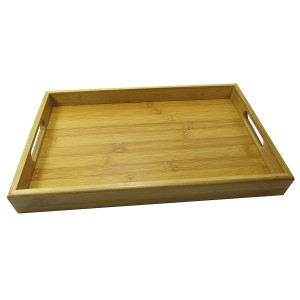 BANDEJA COM ALCA DE BAMBU PARA SERVIR - 22X35 - 1331
