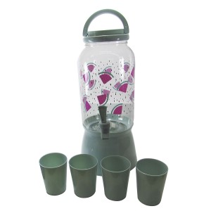 SUQUEIRA DE PLÁSTICO 3.3L  COM 4 COPOS DE PLÁSTICO  - 1637-AZ