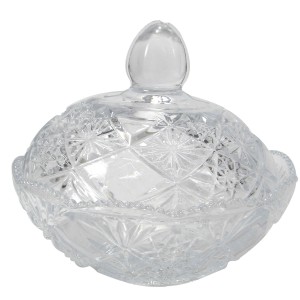 BOMBONIERE COM PÉ DE VIDRO-10X12 CM - CAPACIDADE DE 200 ML - BM7001