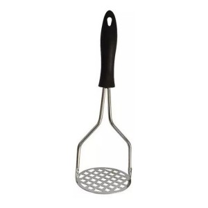 AMASSADOR DE BATATA E LEGUMES DE METAL COM CABO DE PLÁSTICO 25CM - NS2688