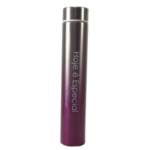 GARRAFA DE INOX TERMICA 260 ML COM TAMPA E FRASE - GDR0331-RS