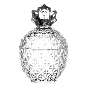 BOMBONIERE DE VIDRO EM FORMATO DE ABACAXI 14CM - 73610
